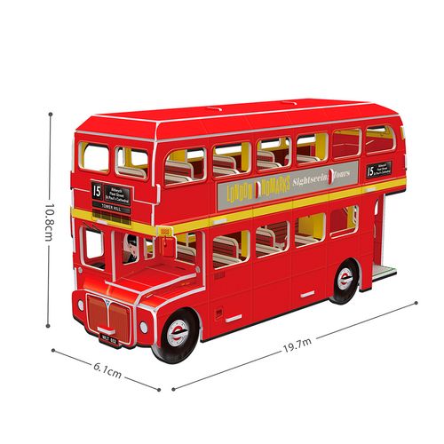 Rompecabezas 3D Autobus 2 Pisos Londres 57 piezas