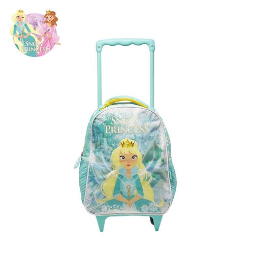 Mochila con Carro 12 Pulgadas Snow Princess Celeste