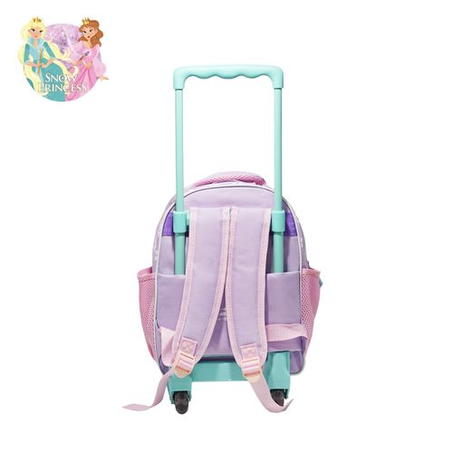 Mochila con Carro 12 Pulgadas Snow Princess Celeste