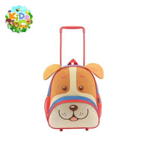 Mochila con Carro 12 Pulgadas Animalitos Perro Blanco