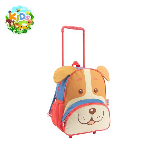 Mochila con Carro 12 Pulgadas Animalitos Perro Blanco