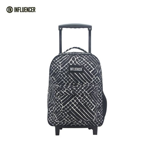 Mochila con Carro 17 Pulgadas Influencer Print Negra