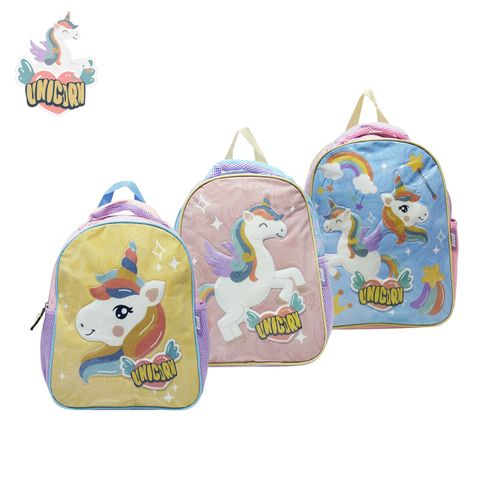 Mochila Espalda 12 Pulgadas Unicornio Amarilla