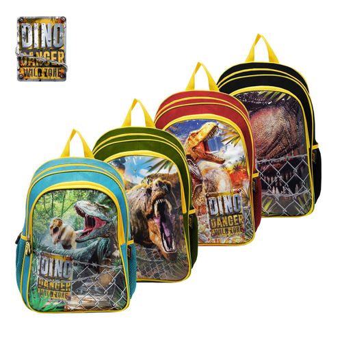Mochila Espalda 14 Pulgadas Dino Danger Verde