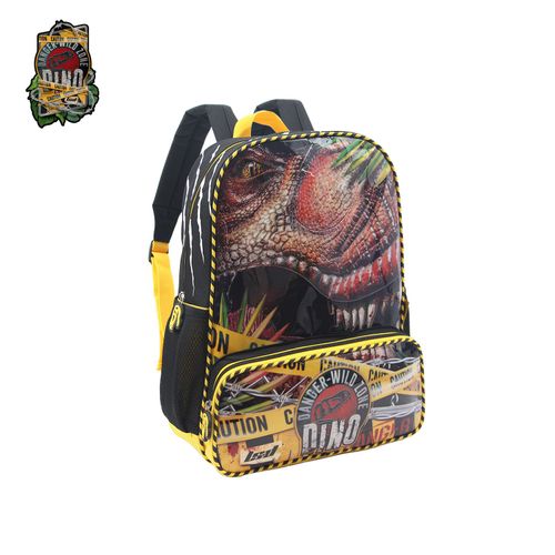 Mochila Espalda 16 Pulgadas Dino Danger Negra