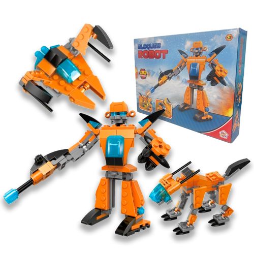 Juego de Bloques para Construir Nave Robot 3 en 1 Incluye 133 Piezas
