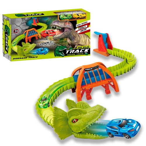 Pista De Autos Dino Track Con 2 Vehiculos