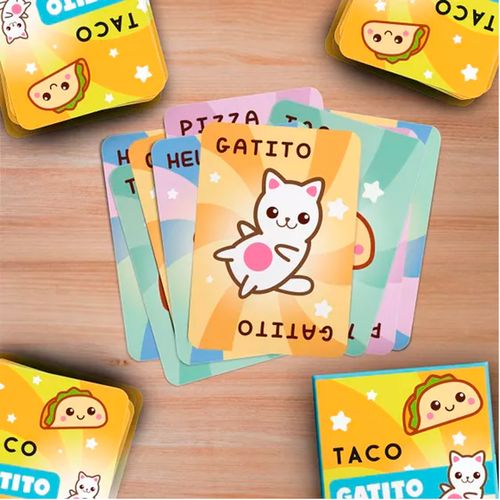 Taco Gatito Pizza Juego De Mesa Cartas