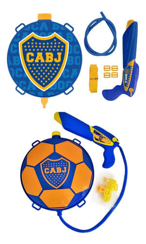 Mochila de Agua Circular con Pistola Boca Juniors Pelota