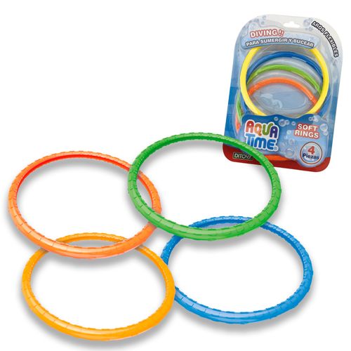 Aqua Time Soft Rings x4 Anillos de Buceo