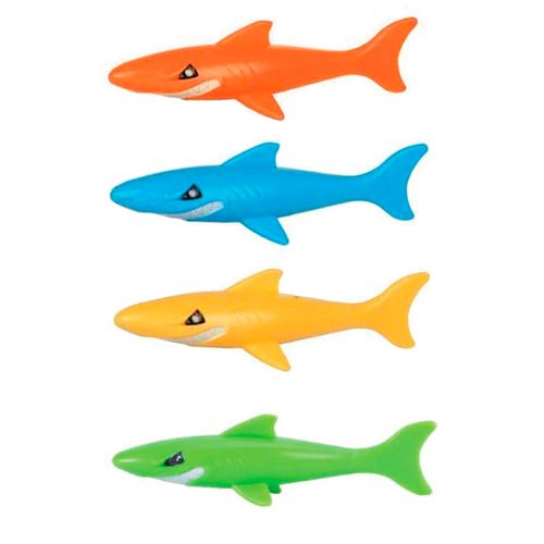 Aqua Time Balls x4 Figuras de Buceo con Forma de Tiburones
