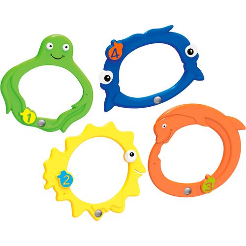 Aqua Time Forms Rings x4 Anillos de Buceo con Formas de Animales