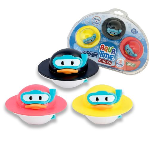 Aqua Time Ducks x3 Figuras para el Agua con Forma de Pato