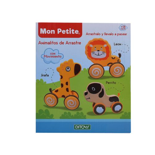 Juguete De Madera De Arraste Mon Petit León