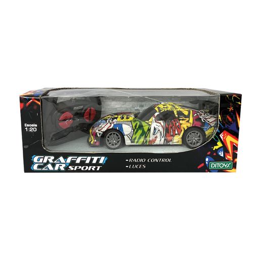 Auto Deportivo Graffiti Radio Control Sport Amari/Verd/Blanc Comic