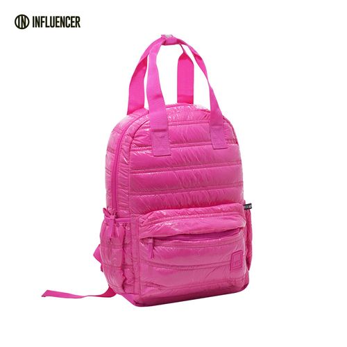 Mochila Espalda 17 Pulgadas Puffer Influencer Ultra con Manijas Rosa