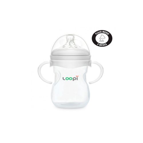 Mamadera Con Asas Tetina Anticolica 240 ml Loopi 3M+