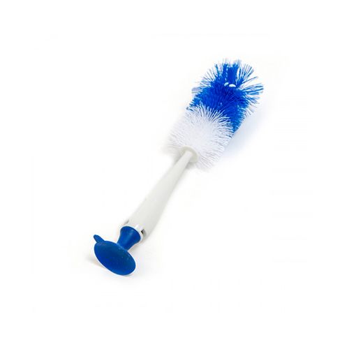 Cepillo Limpia Lava Mamaderas Y Tetinas 2 En 1 Azul