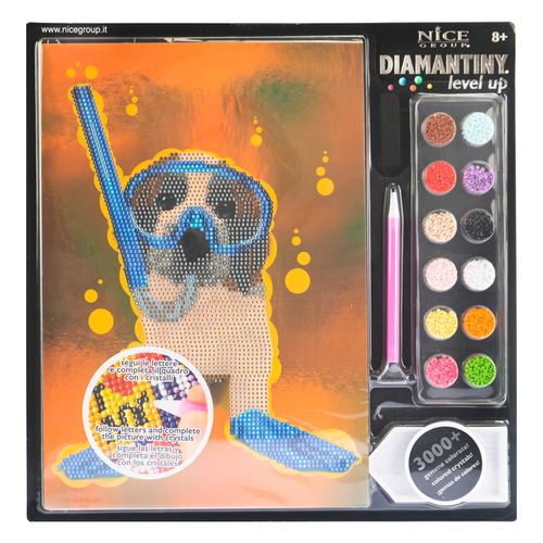 Diamantiny Level Up Cuadros Decorativos con Gemas 3D Perro Submarino