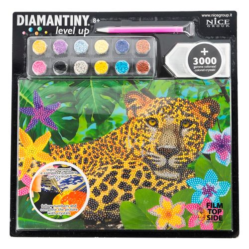 Diamantiny Level Up Cuadros Decorativos con Gemas 3D Leopardo