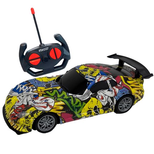 Auto Deportivo Graffiti Radio Control Sport Amari/Verd/Blanc Comic
