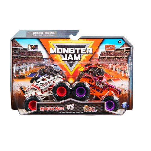 Monster Jam Pack 2 Autos De Metal 1:64 Monster Mutt Dalmatian VS Calavera
