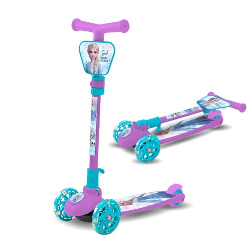Monopatín Infantíl Plegable Frozen 3 Ruedas Celeste