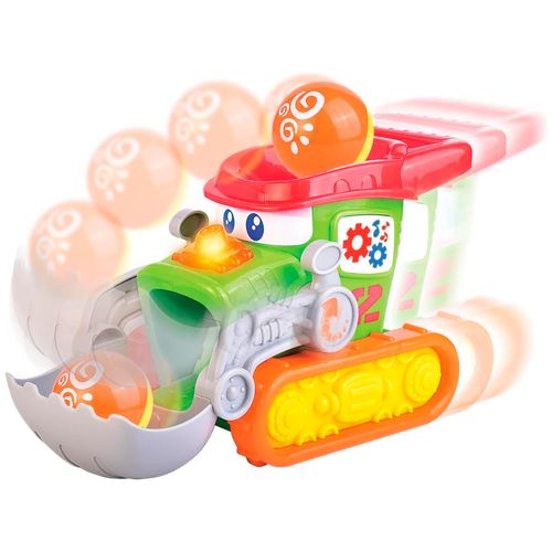 Happy Kids Ball Shovel Truck Camión Interactivo Lanzador de Pelota con Sonidos