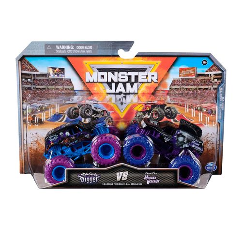 Monster Jam Pack 2 Autos De Metal 1:64 Son-Uva Digger vs Mohawk Warrior