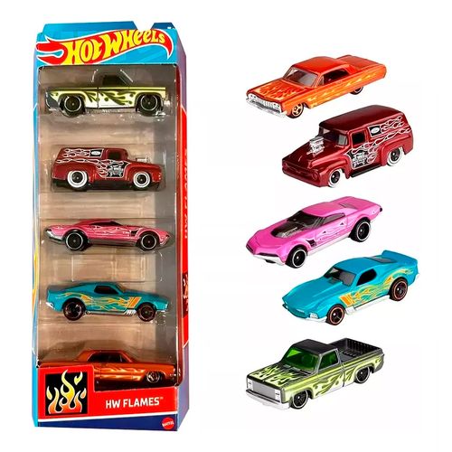 Hot Wheels Autos X 5 Unidades Hw Flames