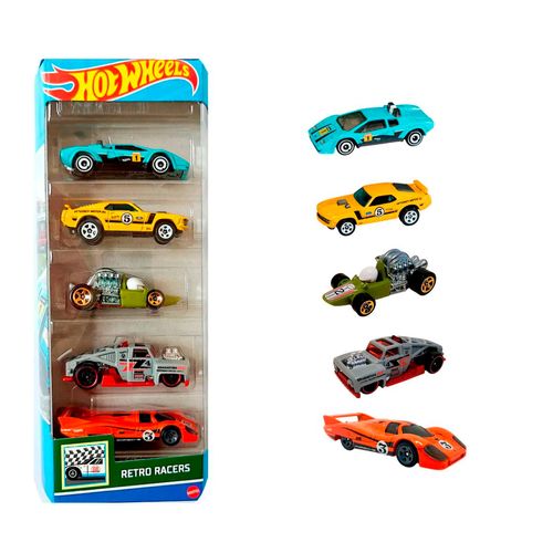 Hot Wheels Autos X 5 Unidades Retro Racers