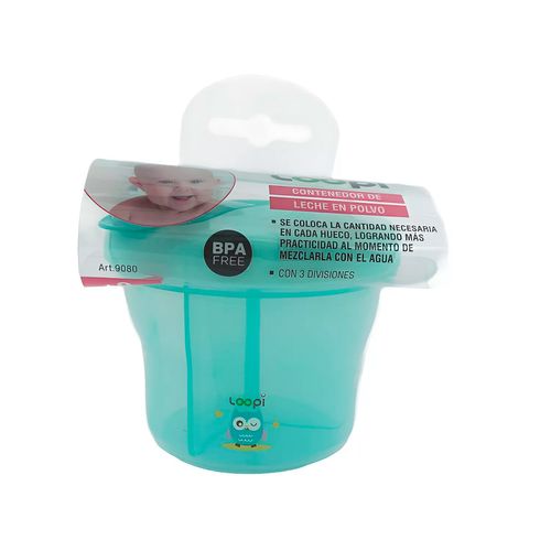 Dosificador De Leche En Polvo Dispenser Contenedor Loopi Verde