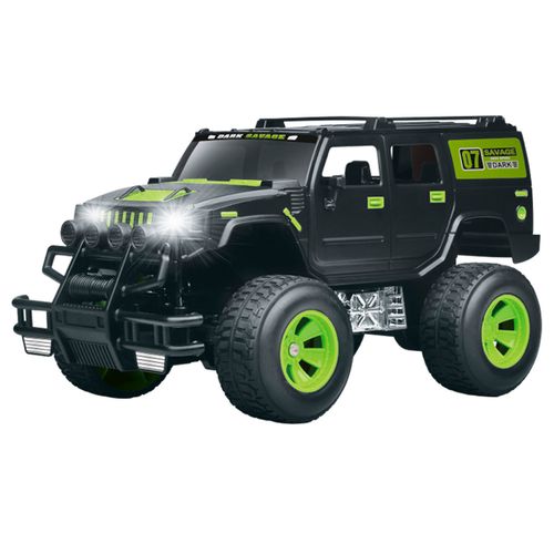 Camioneta a Radio Control con Luces Dark Savage Escala 1:16 Con USB y Batería