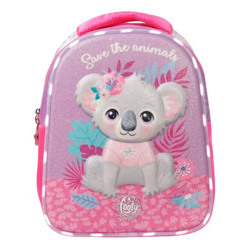Mochila Footy Espalda 13 Luz Led Koala Lila