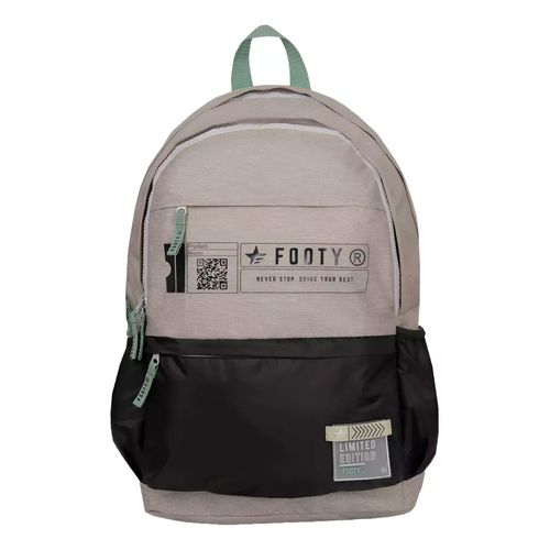 Mochila Espalda 18 Footy Big Kids Never Stop Color Gris/Negro