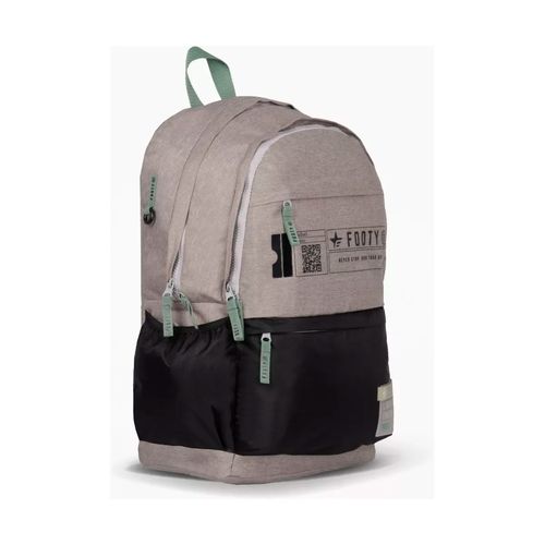 Mochila Espalda 18 Footy Big Kids Never Stop Color Gris/Negro