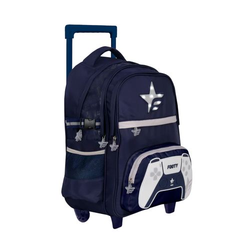 Mochila Carrito 18 Footy Joystick New Con Luz Led Color Azul