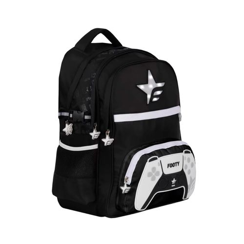 Mochila Espalda 18 Footy Joystick New Luz Led Color Negro