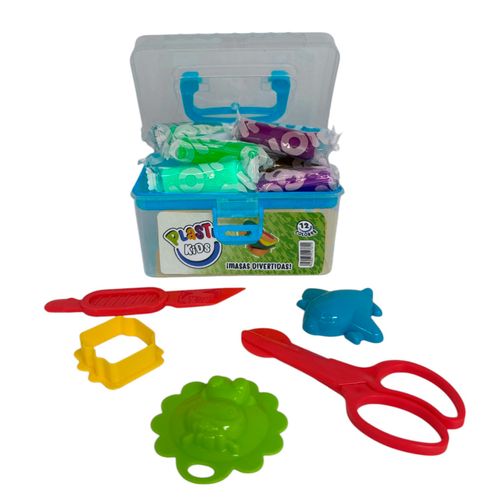 Masas Para Modelar Plastikids Valijita Con Accesorios Verde Agua