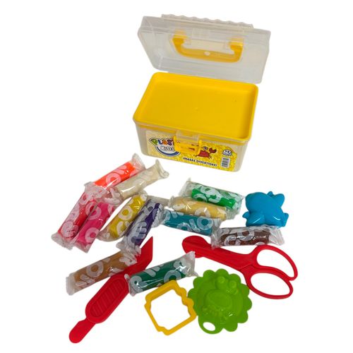Masas Para Modelar Plastikids Valijita Con Accesorios Amarilla
