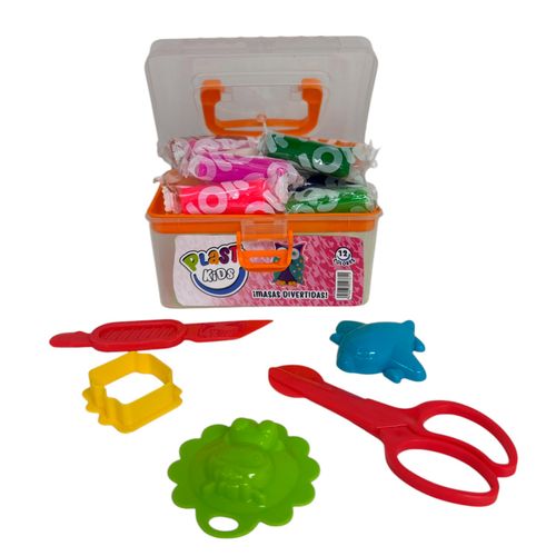Masas Para Modelar Plastikids Valijita Con Accesorios Naranja