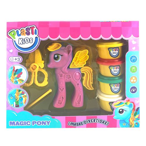 Masas Para Moldear Con Accesorios Pony Rosa Plasti Kids