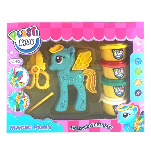 Masas Para Moldear Con Accesorios Pony Celeste Plasti Kids