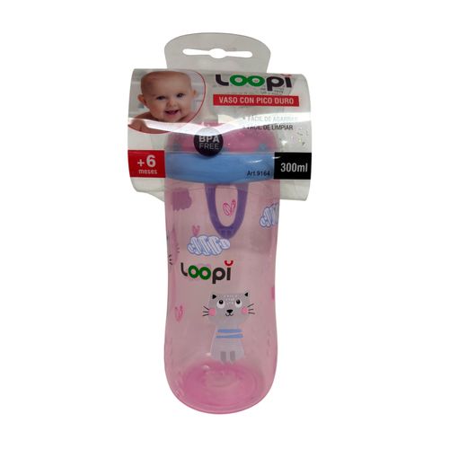 Vaso Loopi con Pico Duro 300ml Gatitos