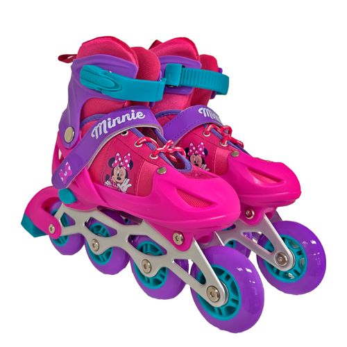 Rollers Convertibles en Patines 3 en 1 con Bolsa Transportadora Talle M Minnie Fucsia
