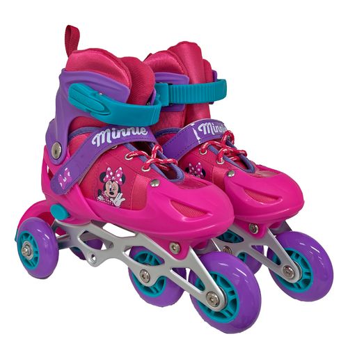 Rollers Convertibles en Patines 3 en 1 con Bolsa Transportadora Talle M Minnie Fucsia