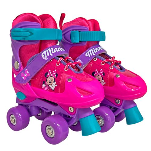 Patines 4 Ruedas Bolsa Transportadora Talle M Fucsia Minnie