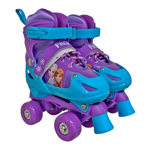 Patines 4 Ruedas con Bolsa Transportadora Talle M Violeta Frozen
