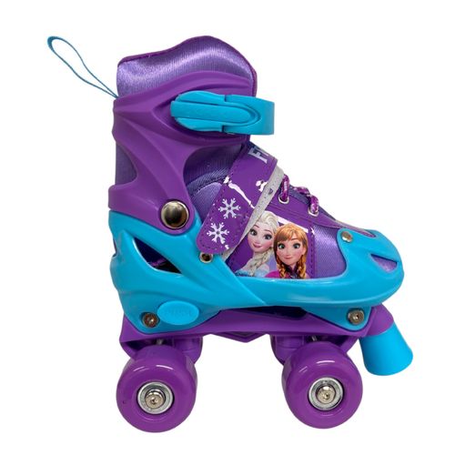 Patines 4 Ruedas con Bolsa Transportadora Talle M Violeta Frozen