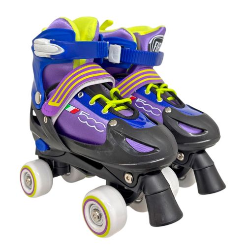Patines 4 Ruedas con Bolsa Transportadora Talle S Violeta Fiat 500